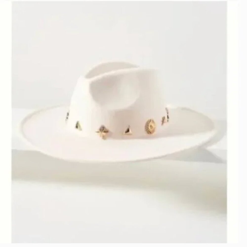 ⭐️ Woven Rancher Charm-Trimmed Boho Peasant Desert Chic Hipster Panama Farm Hat